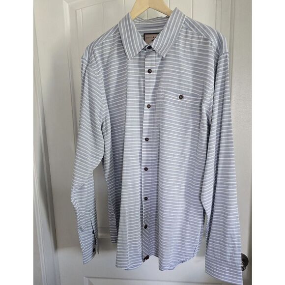 Dakota Grizzly Men’s Shirt Blue/ White Long Sleeve Button Down XL - Picture 1 of 9